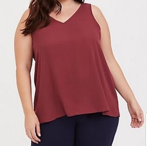 Torrid Strappy Back Georgette Tank EUC